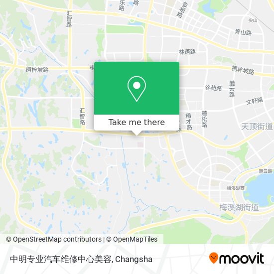 中明专业汽车维修中心美容 map