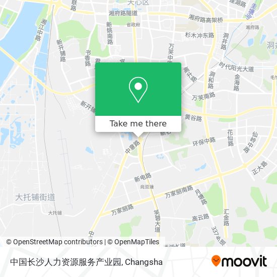 中国长沙人力资源服务产业园 map