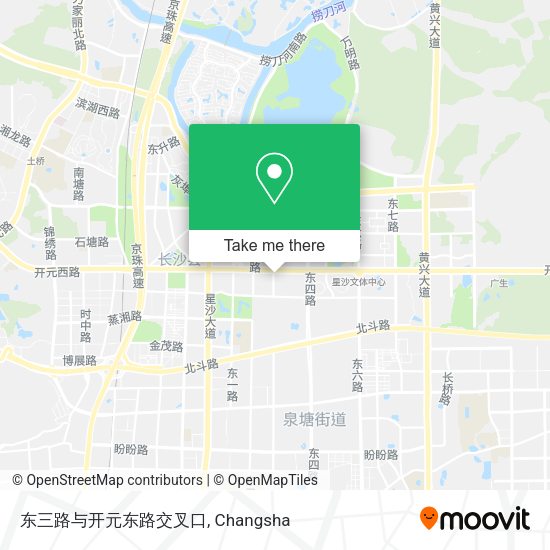 东三路与开元东路交叉口 map