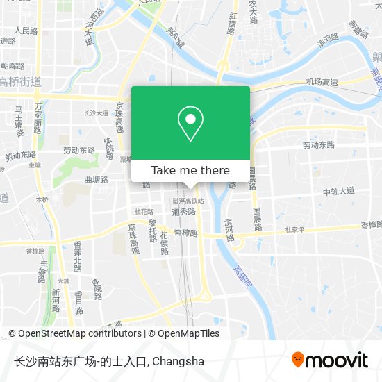 长沙南站东广场-的士入口 map