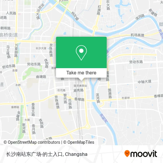 长沙南站东广场-的士入口 map