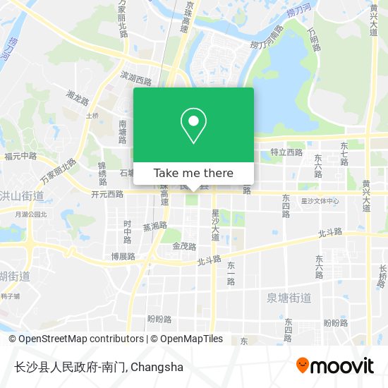 长沙县人民政府-南门 map