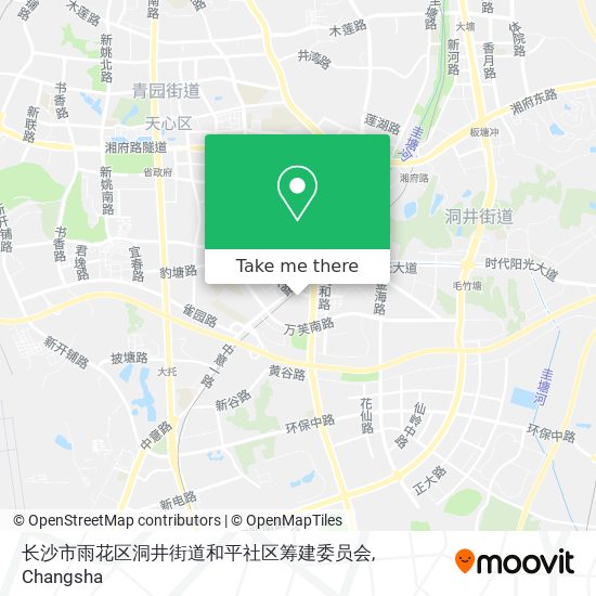 长沙市雨花区洞井街道和平社区筹建委员会 map