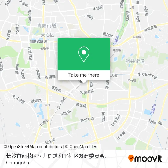 长沙市雨花区洞井街道和平社区筹建委员会 map