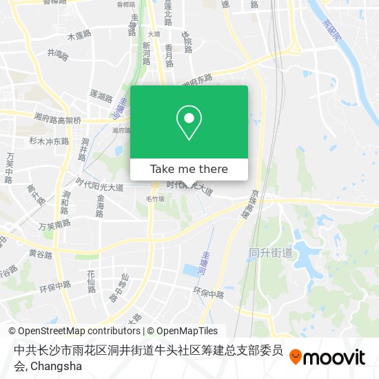 中共长沙市雨花区洞井街道牛头社区筹建总支部委员会 map