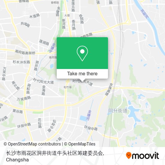 长沙市雨花区洞井街道牛头社区筹建委员会 map