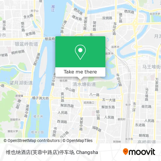 维也纳酒店(芙蓉中路店)停车场 map