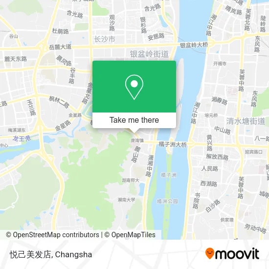 悦己美发店 map