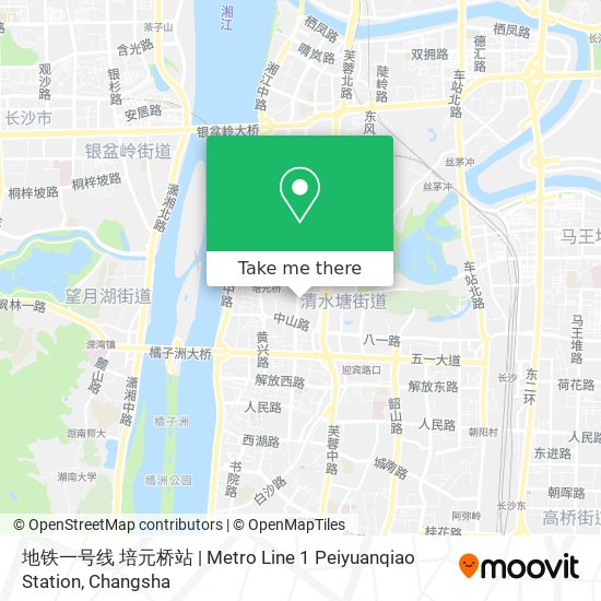 地铁一号线 培元桥站 | Metro Line 1 Peiyuanqiao Station map