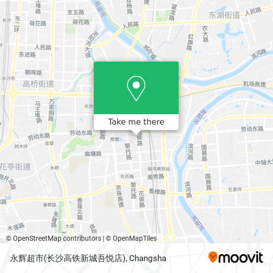 永辉超市(长沙高铁新城吾悦店) map