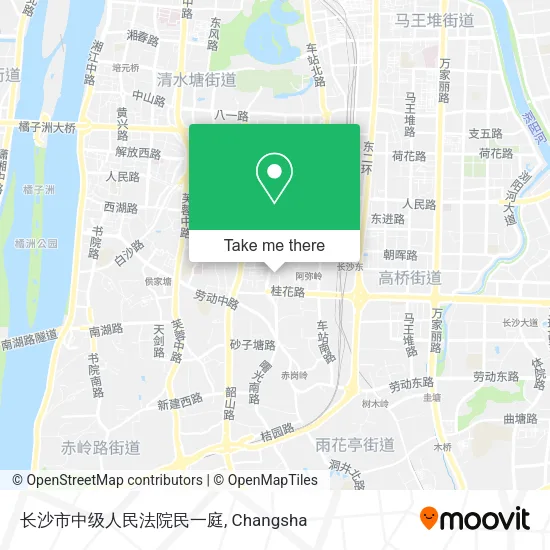 长沙市中级人民法院民一庭 map