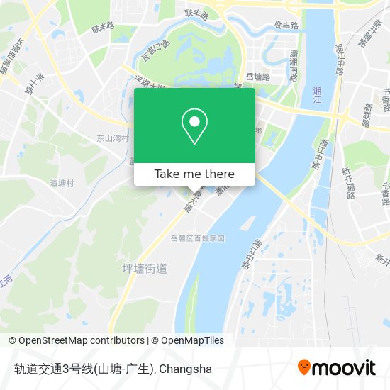 轨道交通3号线(山塘-广生) map