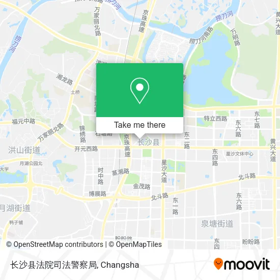 长沙县法院司法警察局 map