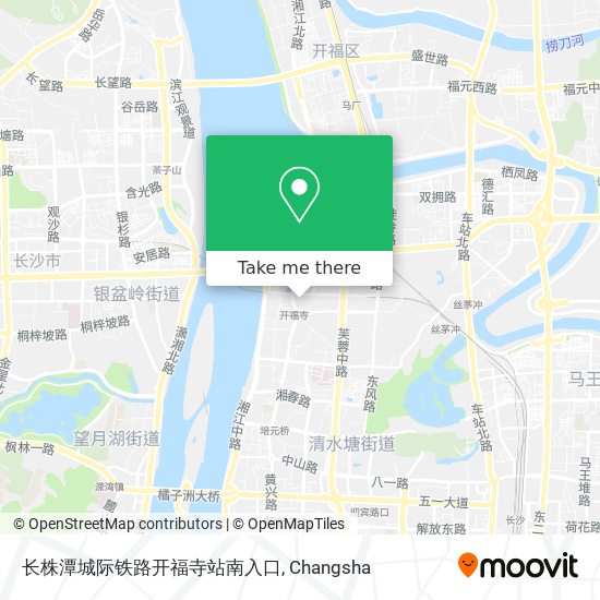 长株潭城际铁路开福寺站南入口 map