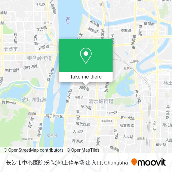 长沙市中心医院(分院)地上停车场-出入口 map