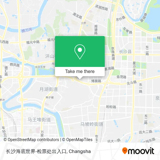 长沙海底世界-检票处出入口 map