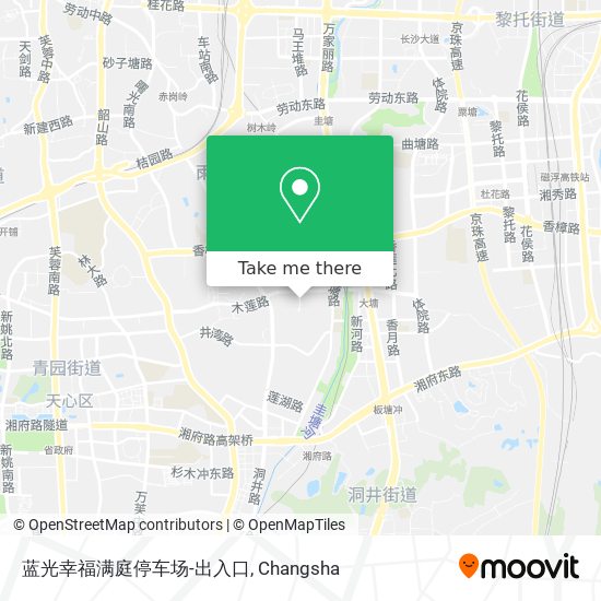 蓝光幸福满庭停车场-出入口 map