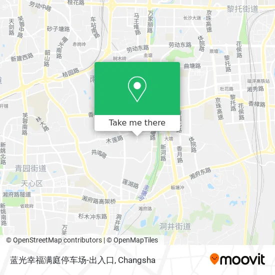 蓝光幸福满庭停车场-出入口 map