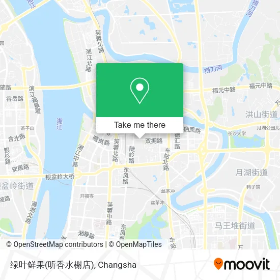 绿叶鲜果(听香水榭店) map