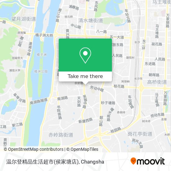 温尔登精品生活超市(侯家塘店) map