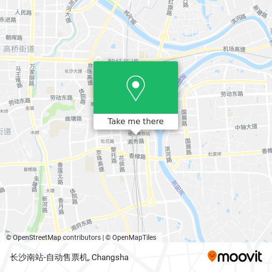 长沙南站-自动售票机 map