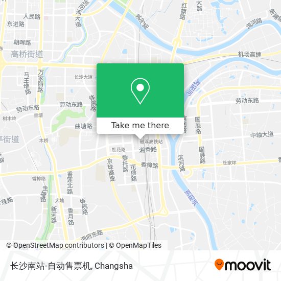 长沙南站-自动售票机 map