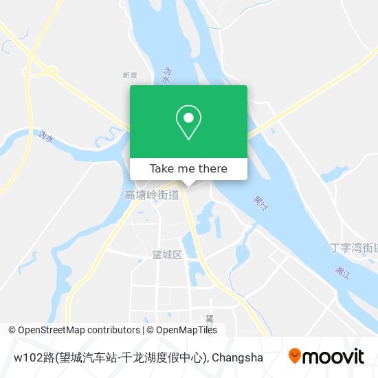 w102路(望城汽车站-千龙湖度假中心) map