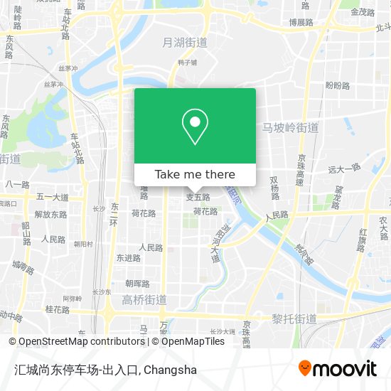 汇城尚东停车场-出入口 map