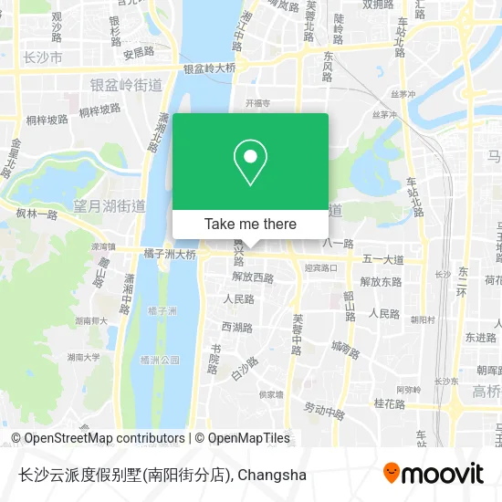 长沙云派度假别墅(南阳街分店) map
