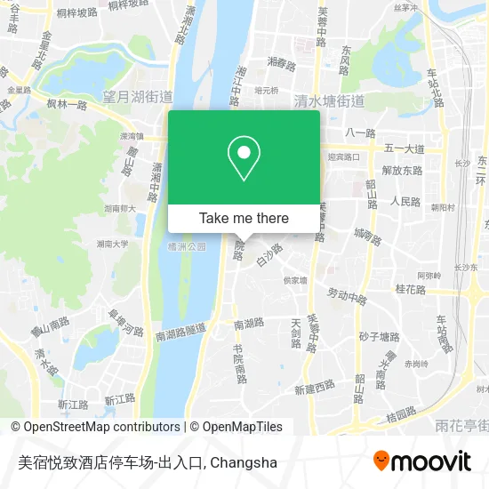 美宿悦致酒店停车场-出入口 map