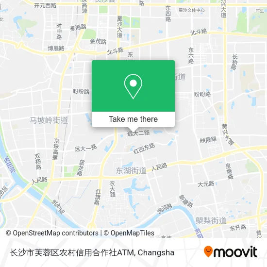 长沙市芙蓉区农村信用合作社ATM map