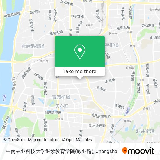 中南林业科技大学继续教育学院(敬业路) map