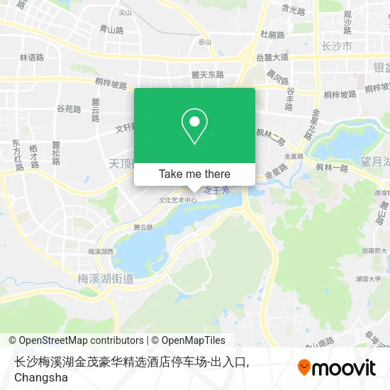 长沙梅溪湖金茂豪华精选酒店停车场-出入口 map