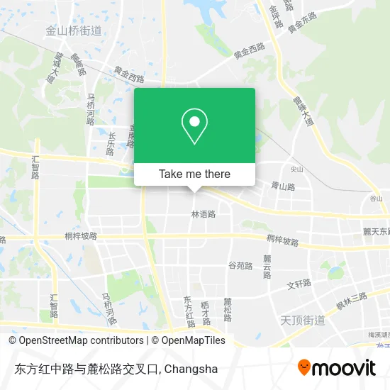 东方红中路与麓松路交叉口 map