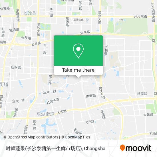 时鲜蔬果(长沙泉塘第一生鲜市场店) map