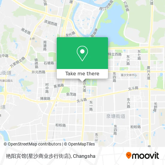 艳阳宾馆(星沙商业步行街店) map