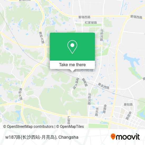 w187路(长沙西站-月亮岛) map