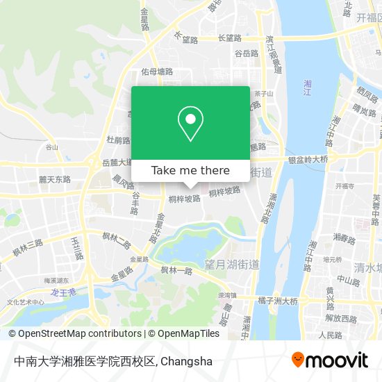 中南大学湘雅医学院西校区 map
