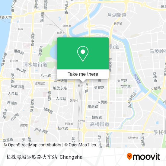 长株潭城际铁路火车站 map