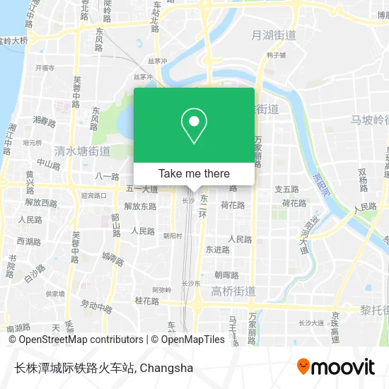 长株潭城际铁路火车站 map