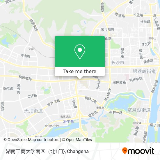 湖南工商大学南区（北1门} map