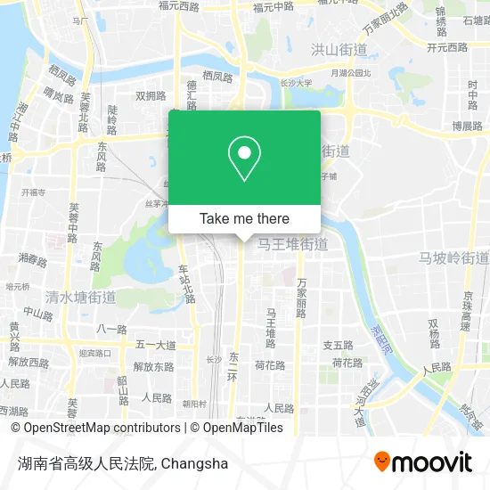 湖南省高级人民法院 map