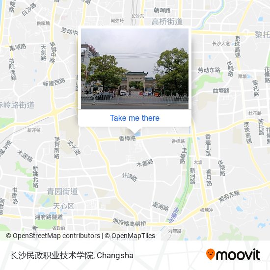 长沙民政职业技术学院 map