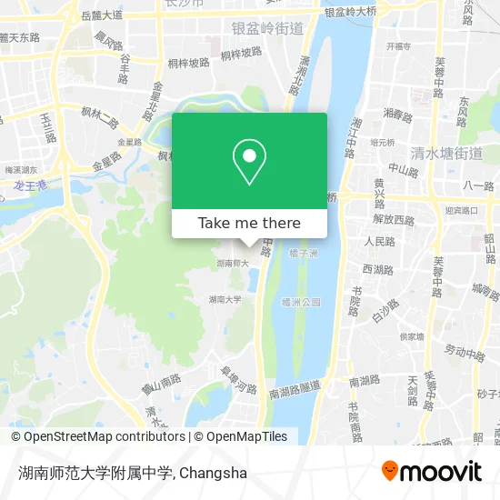 湖南师范大学附属中学 map
