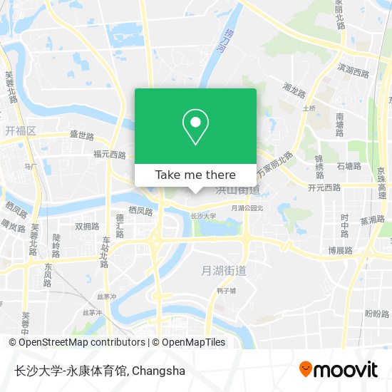 长沙大学-永康体育馆 map
