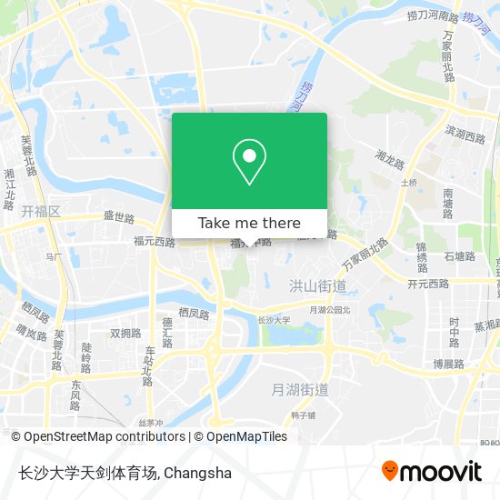 长沙大学天剑体育场 map