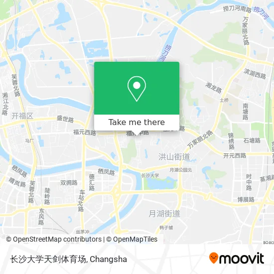 长沙大学天剑体育场 map