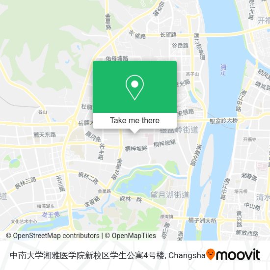 中南大学湘雅医学院新校区学生公寓4号楼 map