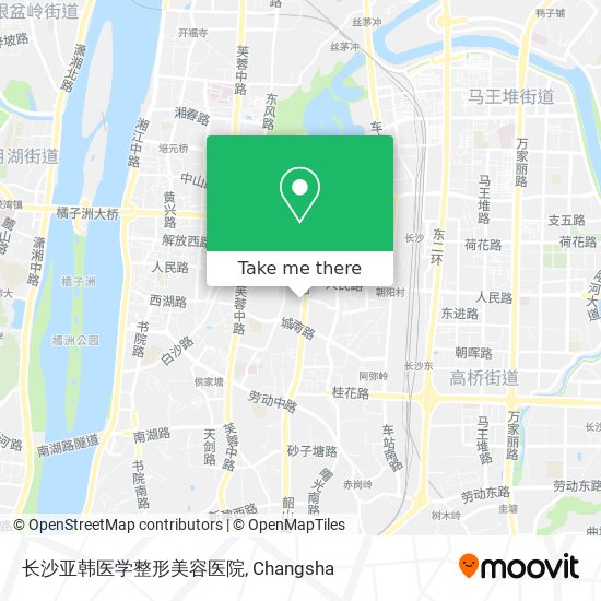 长沙亚韩医学整形美容医院 map