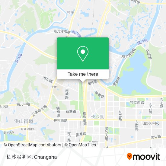 长沙服务区 map
